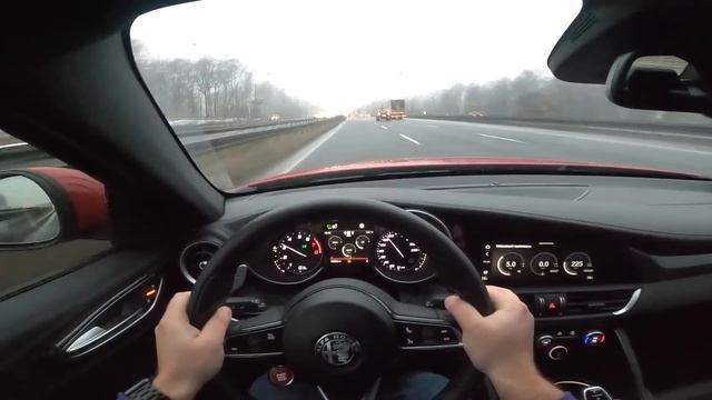 2021 Alfa Romeo Giulia Quadrifoglio POV Test Drive custom exhaust sound powerslide and acceleractio смотреть онлайн