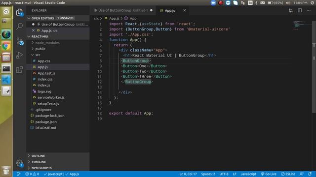 Reactjs material ui tutorial in Hindi #4 ButtonGroup смотреть онлайн