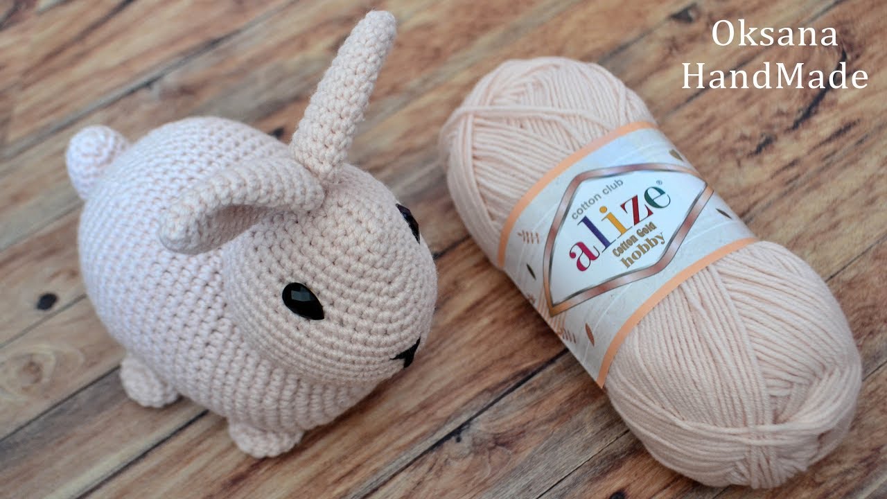 Игрушка Кролик крючком. Мастер класс и схема. смотреть онлайн