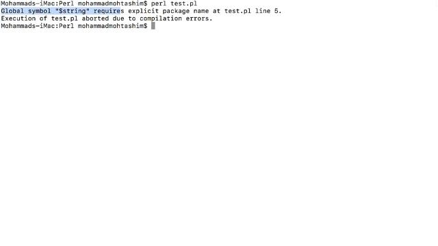 Perl - StrictAndWarnings смотреть онлайн