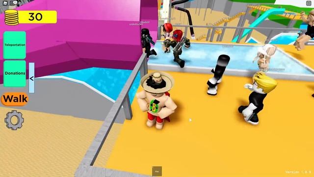 ÇILGIN SU PARKINA GİTTİK!! - Roblox Aqualiana Water park смотреть онлайн