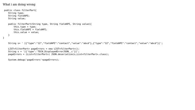 Salesforce: Not able to deserialize json string to list of wrapper смотреть онлайн