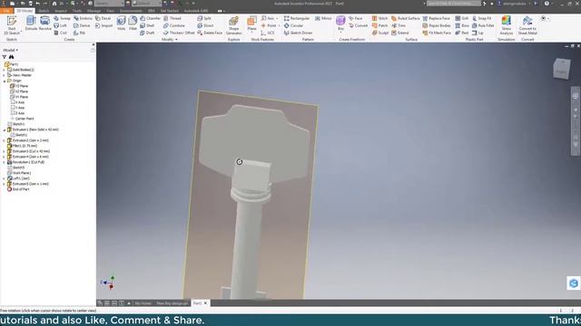 Machine Key Design Exercise by Inventor 2017 | E1 Autodesk Inventor 2017 - Basic Modeling Tutorial смотреть онлайн