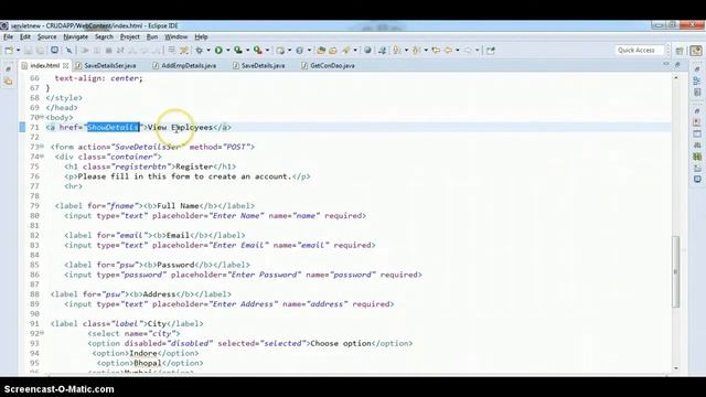 CRUD Operation (Create,Read,Update,Delete) in Servlet in Hindi | Servlet Tutorials in Hindi смотреть онлайн