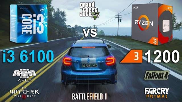 Ryzen 3 1200 vs i3 6100 Test in 7 Games (GTX 1060) смотреть онлайн