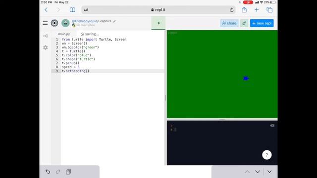 Python Turtle Graphics- Changing Speed And Direction смотреть онлайн