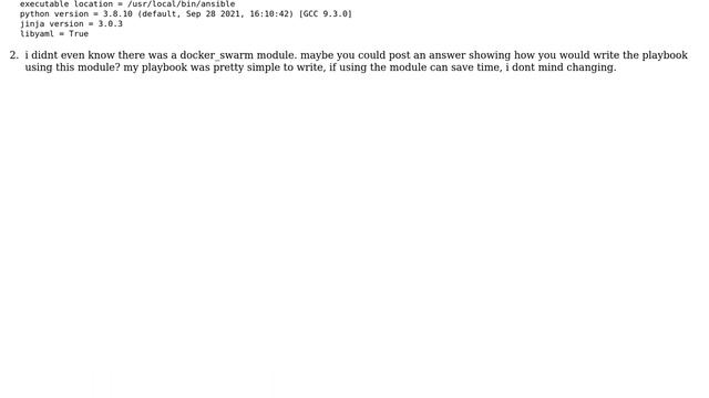 Code Review: Ansible playbook to install Docker Swarm смотреть онлайн