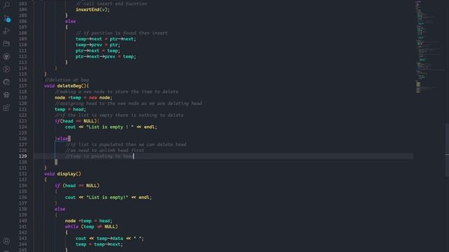 C++ | Doubly Linked List | Deletion at beginning смотреть онлайн