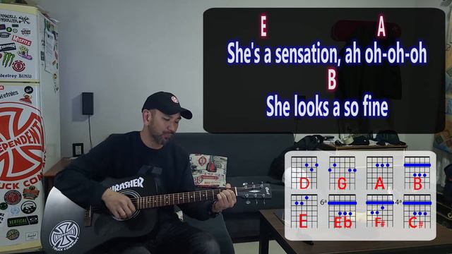 Ramones She's a Sensation (acoustic cover) + Lyrics + Chords смотреть онлайн