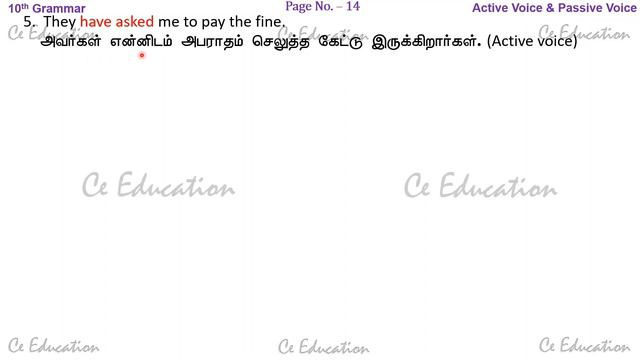 10th TN English Grammar Page No.14 Active Voice & Passive Voice Question & Answer E смотреть онлайн