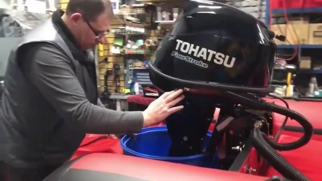 Оснащение лодки РИБ Адмирал 410 и установка Tohatsu MFS 30 EPTL смотреть онлайн