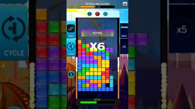 Tetris Blitz daily challenge get 12 Tetris clears in 2 minutes смотреть онлайн