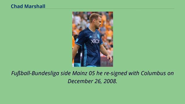 Chad Marshall смотреть онлайн