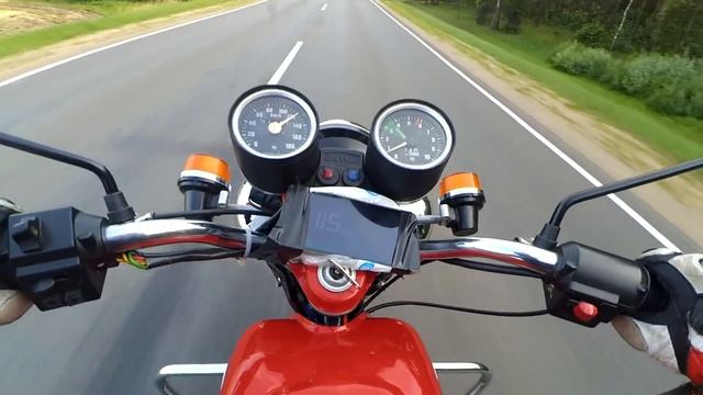 ЯВА попытка разогнаться больше 120 км.ч по GPS смотреть онлайн