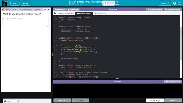 Code.org Lesson 8.1 More Array Algorithms| Tutorial with Answers | Computer Science A Unit 3 смотреть онлайн