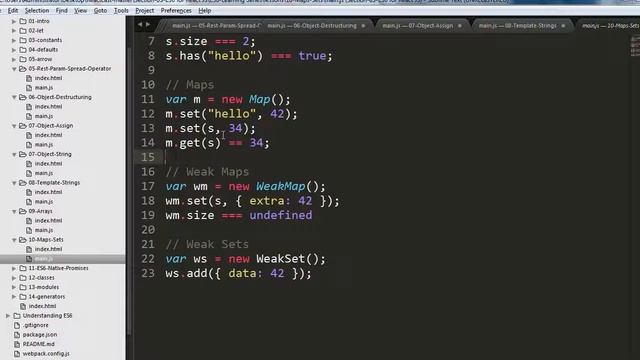 Training on ES6 Features Map Set смотреть онлайн