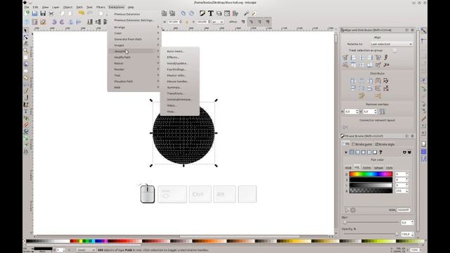 inkscape tutorial disco ball with extension wireframe sphere смотреть онлайн