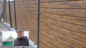 Забор из сайдинга металлического ворота откатные и калитки на бетонной ленте. Забор под ключ