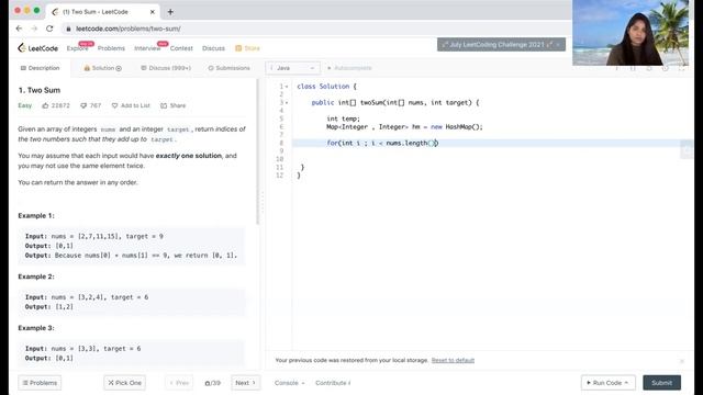 Leetcode - TwoSum java смотреть онлайн