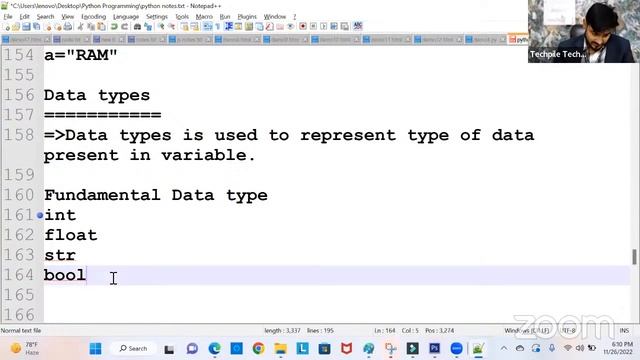 keyword ,datatypes in Python | Day 3 | Python in Hindi by Techpile смотреть онлайн