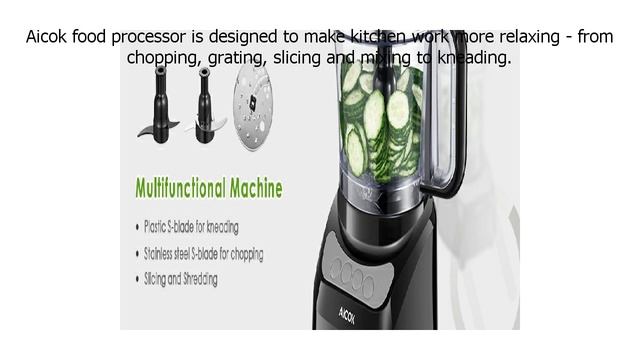 Special Discount on Food Processor 12 Cup, Aicok Food Processor Blender, Multi Function Food P смотреть онлайн