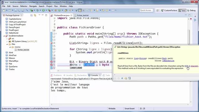 JAVA (Intermédiaire) - 68 - Problème d'encodage смотреть онлайн