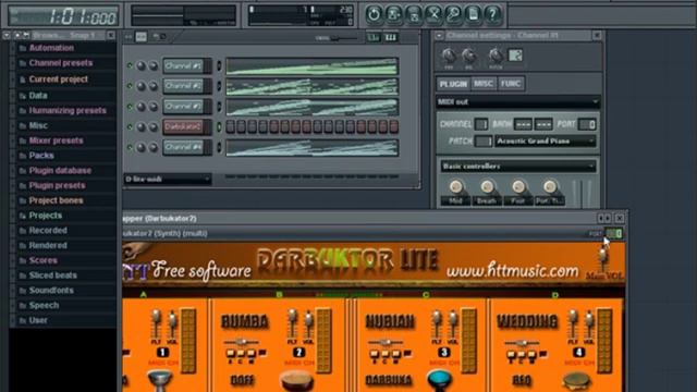 Darbukator Lite (Free VST instrument) with FL Studio 8 смотреть онлайн