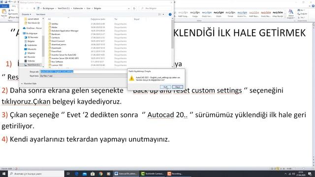 Autocad ' e Reset Atma ( Reset Settings To Default ) смотреть онлайн