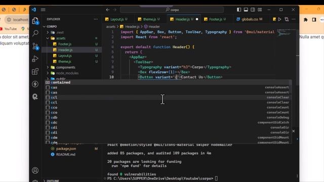 #6 Creating a Material-UI Navbar in Next.js | Next.js and Material-UI Tutorial смотреть онлайн