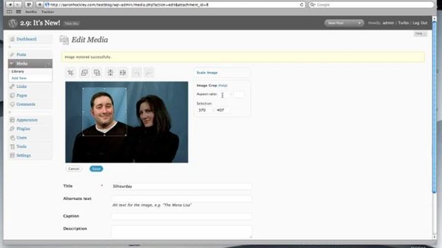 WordPress 2.9 - a Tour of the new Image Editing Features смотреть онлайн