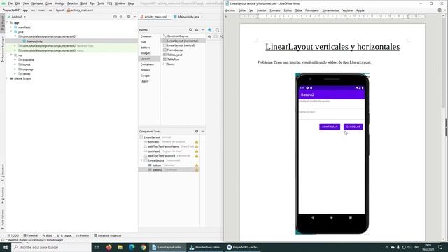 Curso de Android con Java: LinearLayout verticales y horizontales смотреть онлайн