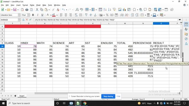 MARK SHEET IN LIBRE OFFICE CALC смотреть онлайн