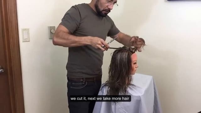 LONG LAYERED HAIRCUT TUTORIAL - Corte de cabello en capas largas смотреть онлайн