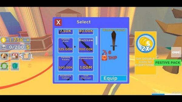 Codes in sword simulator (roblox) 2021
