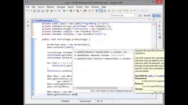 Chapter 16 - JavaFX Fonts смотреть онлайн
