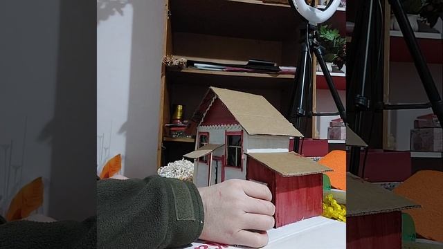 Поделка/Зимний двор/как я сделала эту поделку. смотреть онлайн