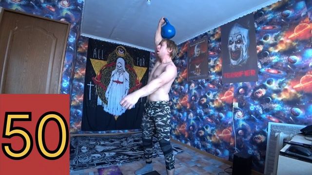 Вырывание гири 24 кг 100 раз. Недооцененное упражнение с гирей смотреть онлайн