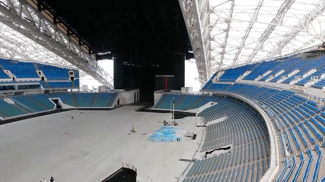 Fisht Olympic Stadium (стадион Фишт) взгляд изнутри 4 смотреть онлайн