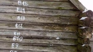 Разборка старого сруба бани