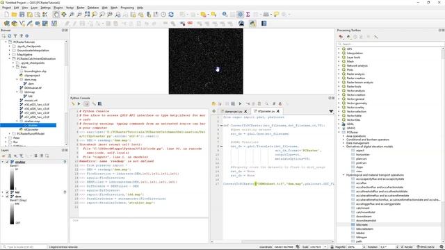 Delineate Streams and Catchments with PCRaster in the QGIS Python Console смотреть онлайн