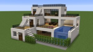 Майнкрафт - Как построить современный особняк 5. Minecraft