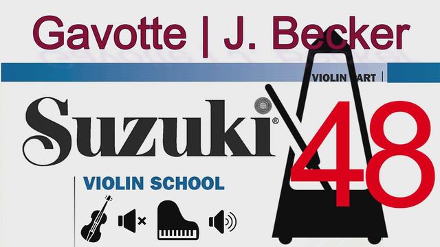 Gavotte | Piano Accompaniment Jean Becker | Suzuki Violin School | Volume 3 | 48 смотреть онлайн