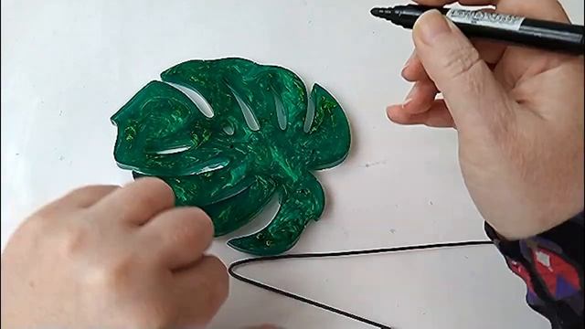 Подставка для телефона из эпоксидной смолы Лист монстеры смотреть онлайн