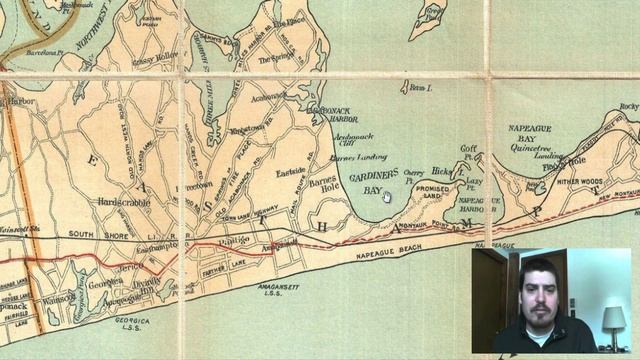 Long Island New York Historical Road Map (1911) смотреть онлайн