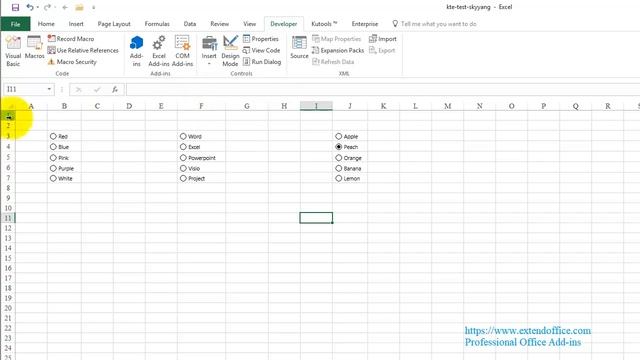 Group Multiple Option Radio Buttons In Excel смотреть онлайн