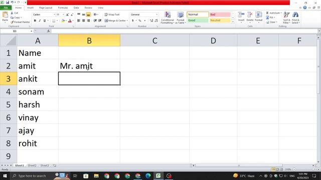 Excel में Name के आगे Mr. कैसे लगाये | CONCATENATE And PROPER Formula in Excel смотреть онлайн