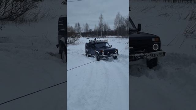 зимний тест лебёдки, нива пикап ))) смотреть онлайн