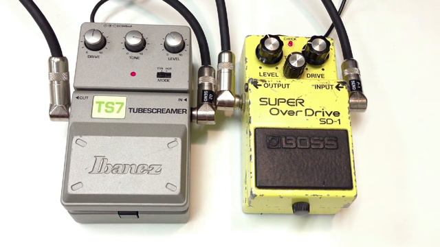 1982 Boss SD-1 Super Overdrive vs Ibanez TS7 Tube Screamer смотреть онлайн