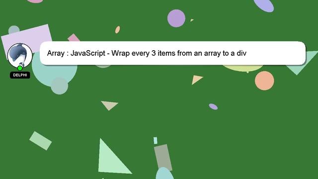Array : JavaScript - Wrap every 3 items from an array to a div смотреть онлайн