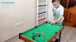 Обзор. Настольная игра бильярд. Игры для детей.